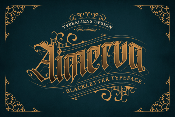 Aimerva: A Vintage Blackletter Font for Timeless Branding