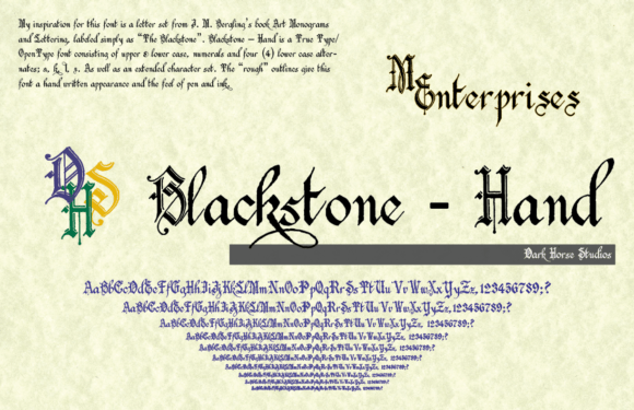Blackstone Hand: A Designer's Take on a Bold Blackletter Typeface