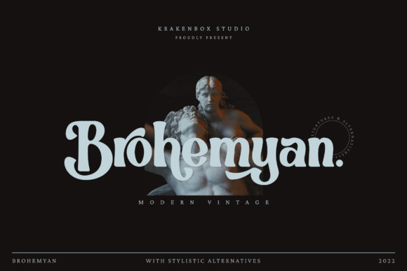 Brohemyan: A Vintage-Styled Display Font for Editorial Design
