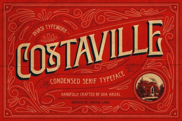 Costaville: A Vintage Display Font for Timeless Branding