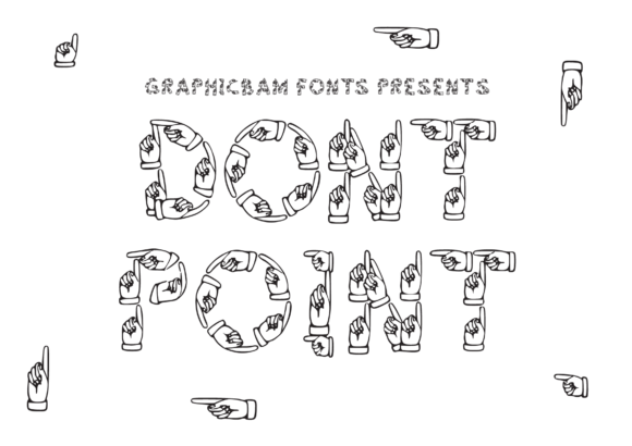 Don t Point: A Playful Decorative Font for Crafters