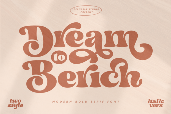 Dream to Berich: A Serif Font That Elevates Handmade Creations