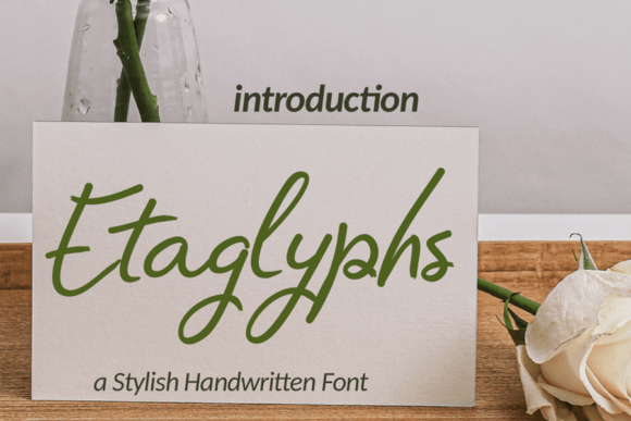 Etaglyphs: A Vintage Script Font for Handmade Creations