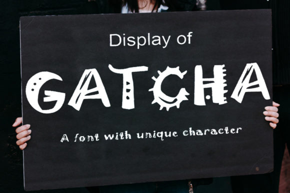 Gatcha Word: A Cool Display Font for Creative Branding