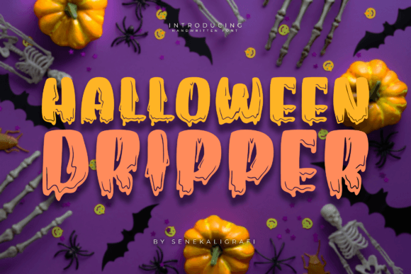 Halloween Dripper Font for Spooky Season Creations