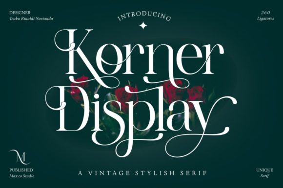 Korner: A Stylish Serif Font for Small Business Branding