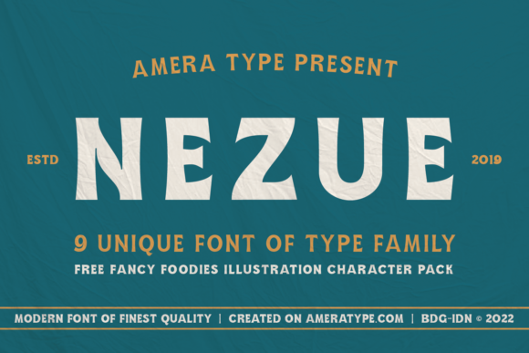Nezue: A Vintage Serif Font for Modern Branding