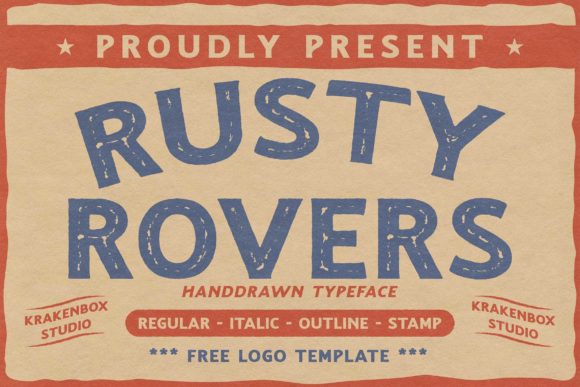 Rusty Rovers: A Vintage-Inspired Display Font for Modern Editorial Design