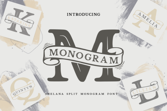 Shelana Split Monogram Font for Handmade Creations