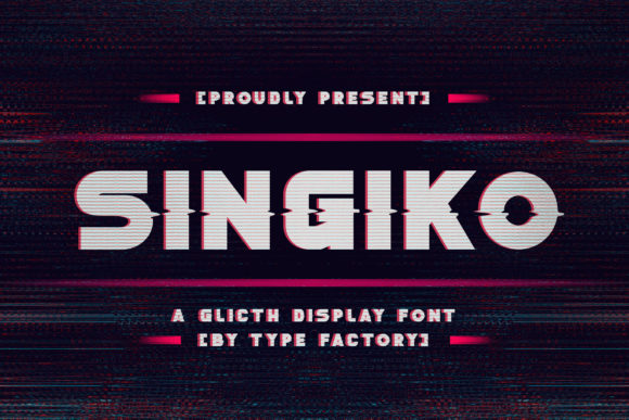 Singiko: A Glitchy Display Font for Bold Digital Branding