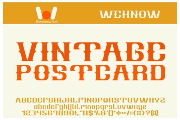 Vintage Postcard Font for Campaign Design